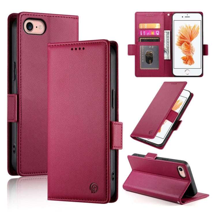 Side Buckle Magnetic Frosted Leather Phone Case, For iPhone 15, For iPhone 14 Plus, For iPhone 14...