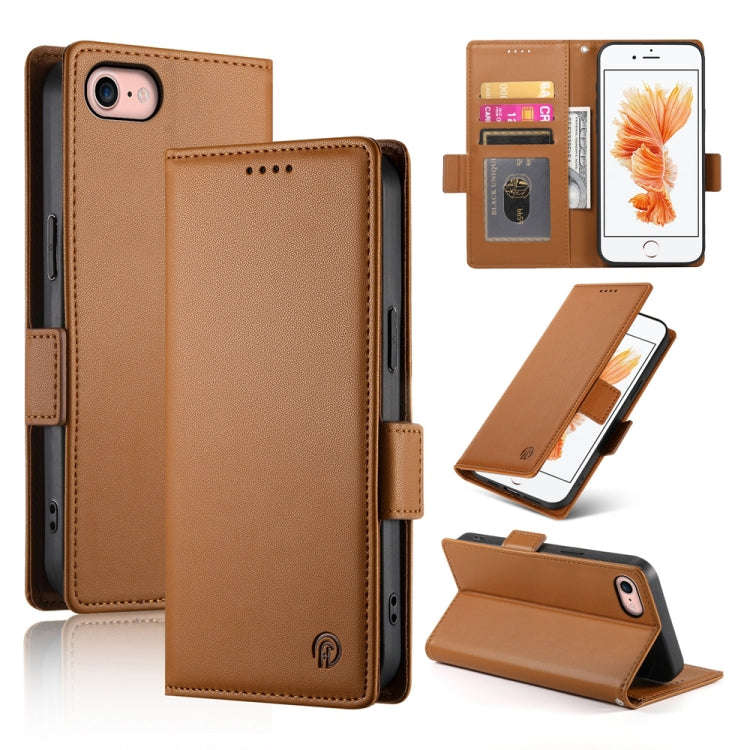 Side Buckle Magnetic Frosted Leather Phone Case, For iPhone 15, For iPhone 14 Plus, For iPhone 14...