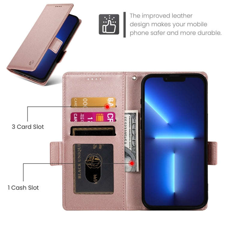 Side Buckle Magnetic Frosted Leather Phone Case, For iPhone 13 Pro Max, For iPhone 13 Pro, For iP...