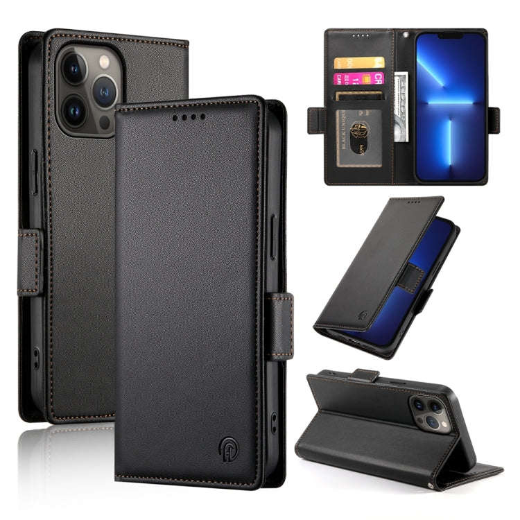 Side Buckle Magnetic Frosted Leather Phone Case, For iPhone 13 Pro Max, For iPhone 13 Pro, For iP...
