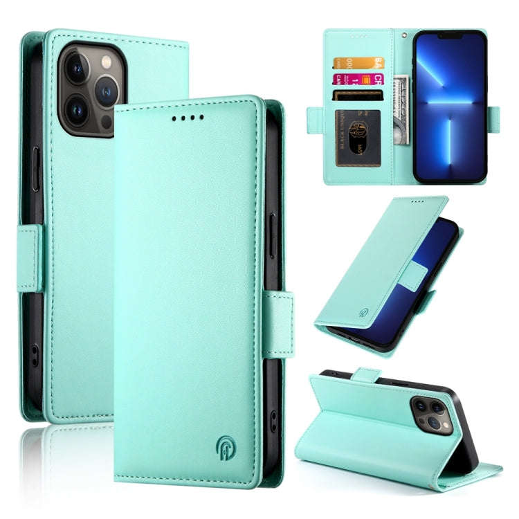 Side Buckle Magnetic Frosted Leather Phone Case, For iPhone 13 Pro Max, For iPhone 13 Pro, For iP...