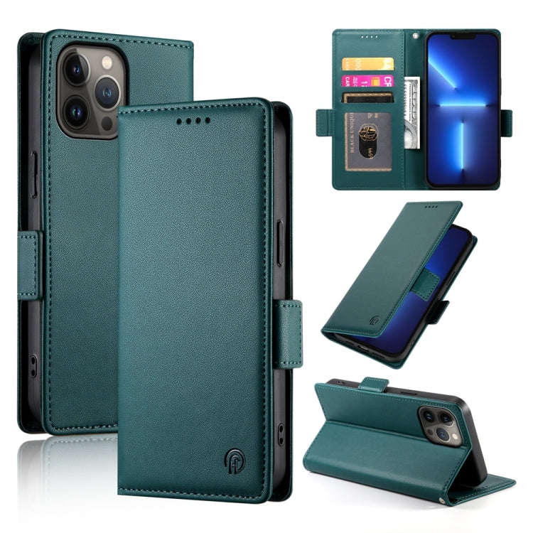 Side Buckle Magnetic Frosted Leather Phone Case, For iPhone 13 Pro Max, For iPhone 13 Pro, For iP...