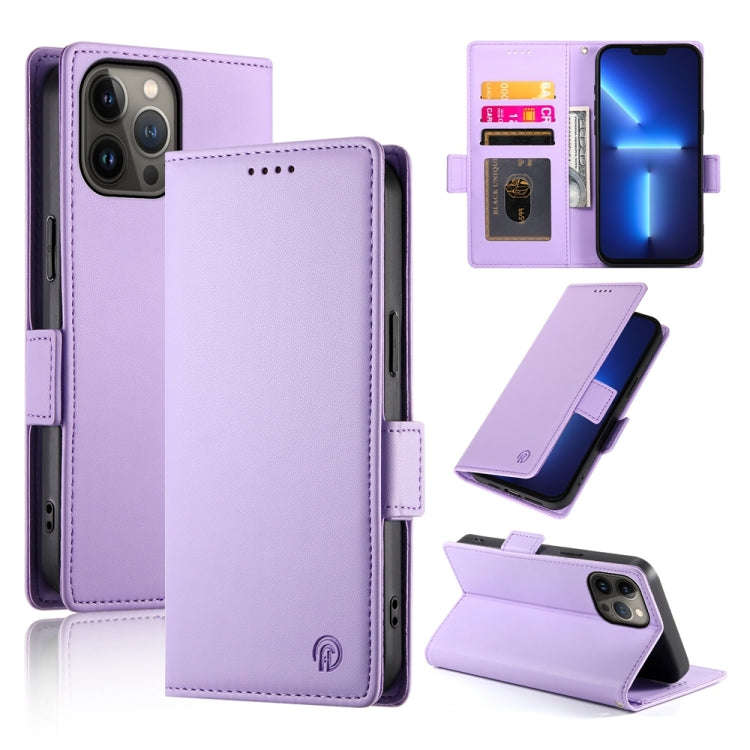 Side Buckle Magnetic Frosted Leather Phone Case, For iPhone 13 Pro Max, For iPhone 13 Pro, For iP...