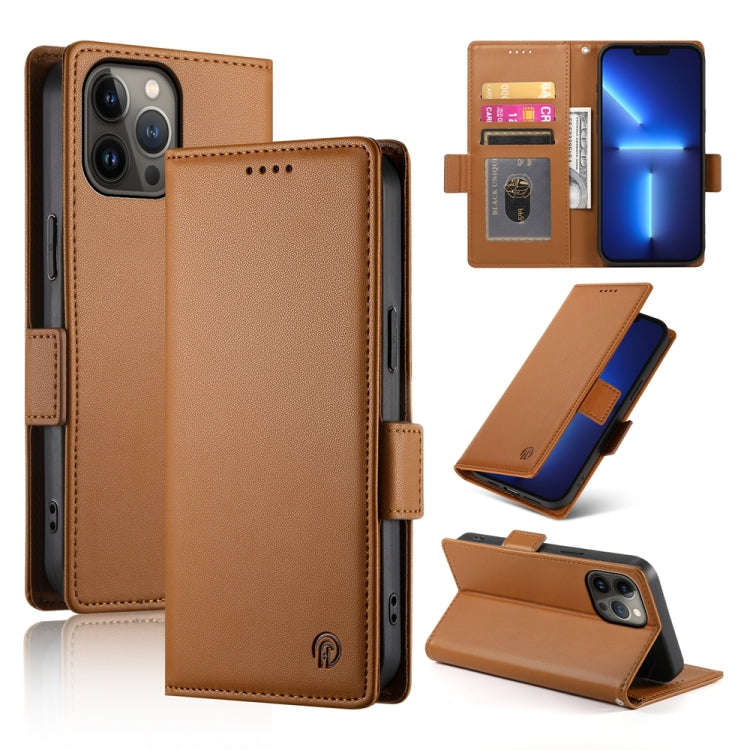 Side Buckle Magnetic Frosted Leather Phone Case, For iPhone 13 Pro Max, For iPhone 13 Pro, For iP...