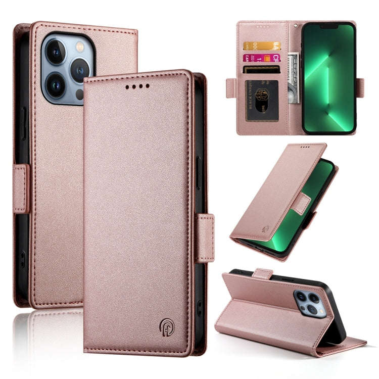 Side Buckle Magnetic Frosted Leather Phone Case, For iPhone 13 Pro Max, For iPhone 13 Pro, For iP...