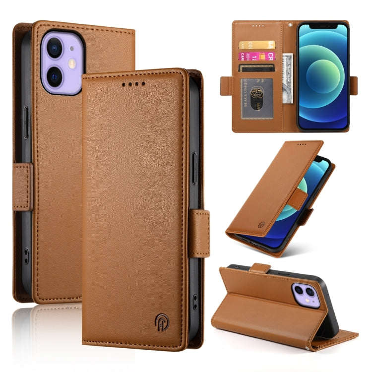 Side Buckle Magnetic Frosted Leather Phone Case, For iPhone 12 mini, For iPhone 11 Pro Max, For i...