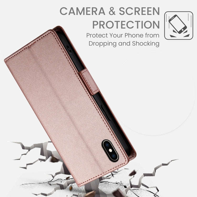 Side Buckle Magnetic Frosted Leather Phone Case, For iPhone XS Max, For iPhone 8 Plus / 7 Plus