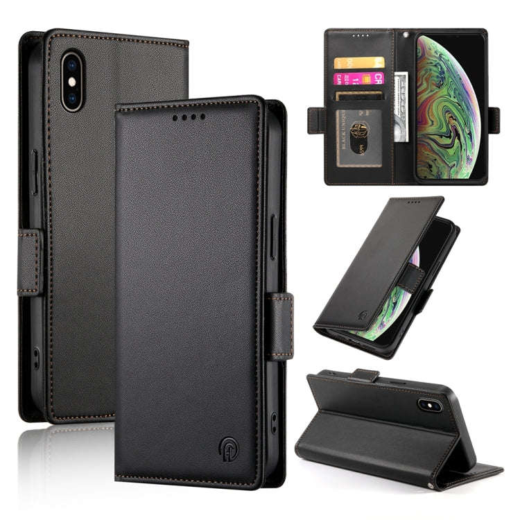 Side Buckle Magnetic Frosted Leather Phone Case, For iPhone XS Max, For iPhone 8 Plus / 7 Plus