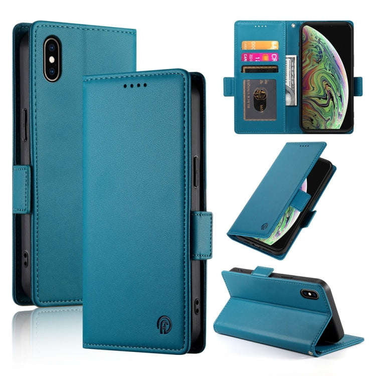 Side Buckle Magnetic Frosted Leather Phone Case, For iPhone XS Max, For iPhone 8 Plus / 7 Plus