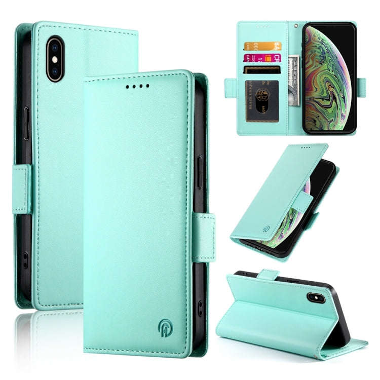 Side Buckle Magnetic Frosted Leather Phone Case, For iPhone XS Max, For iPhone 8 Plus / 7 Plus