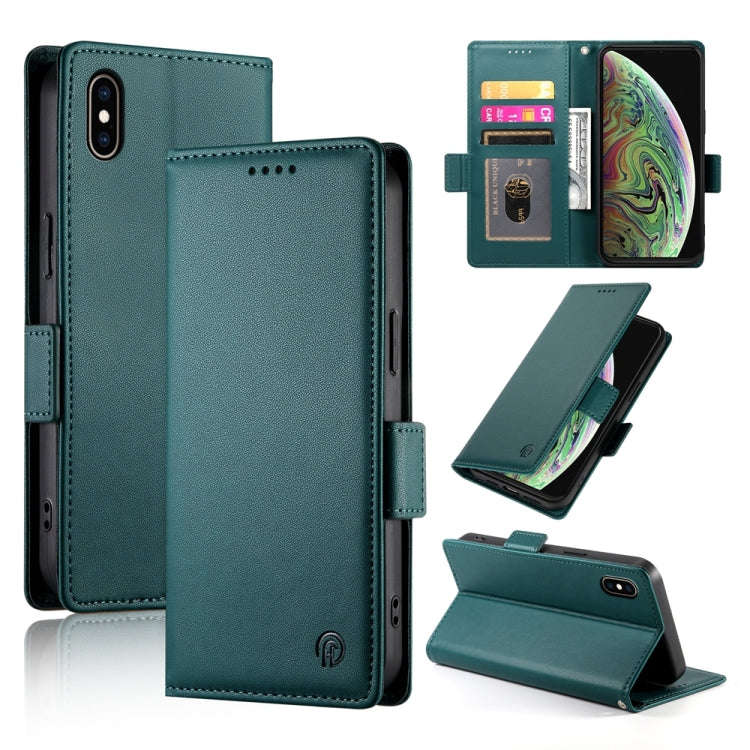 Side Buckle Magnetic Frosted Leather Phone Case, For iPhone XS Max, For iPhone 8 Plus / 7 Plus