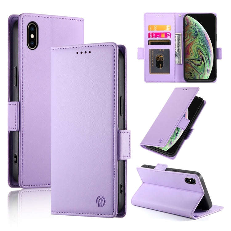 Side Buckle Magnetic Frosted Leather Phone Case, For iPhone XS Max, For iPhone 8 Plus / 7 Plus
