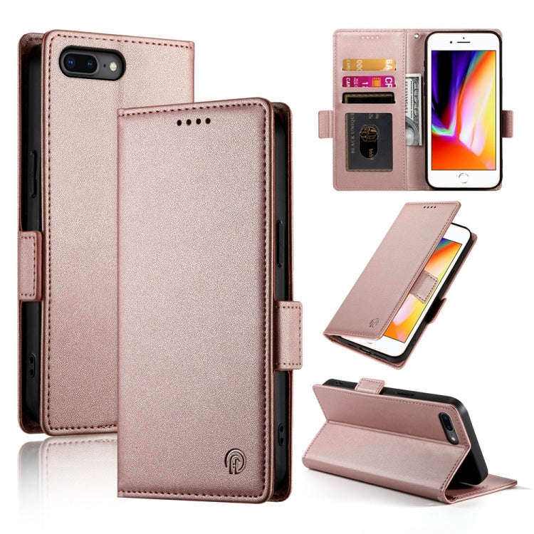 Side Buckle Magnetic Frosted Leather Phone Case, For iPhone XS Max, For iPhone 8 Plus / 7 Plus