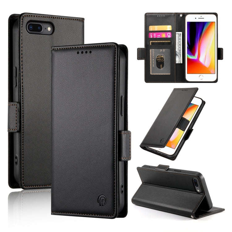 Side Buckle Magnetic Frosted Leather Phone Case, For iPhone XS Max, For iPhone 8 Plus / 7 Plus