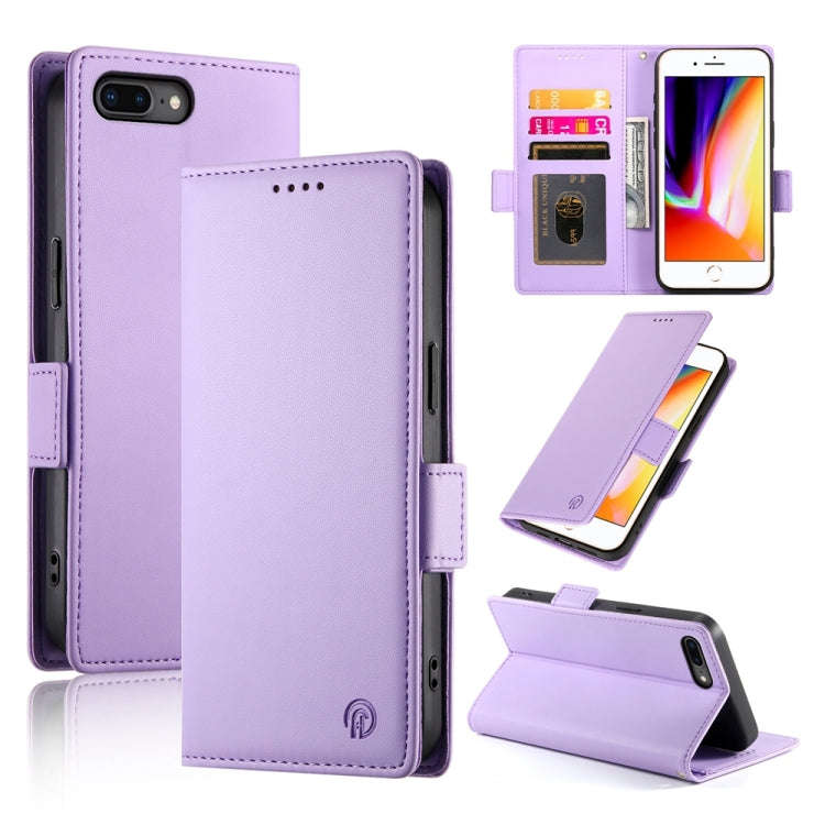 Side Buckle Magnetic Frosted Leather Phone Case, For iPhone XS Max, For iPhone 8 Plus / 7 Plus