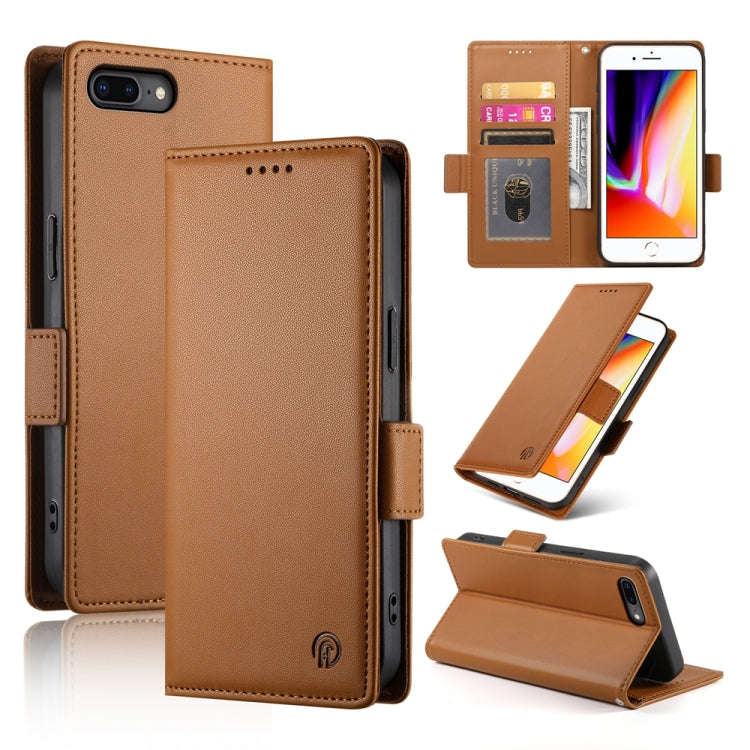 Side Buckle Magnetic Frosted Leather Phone Case, For iPhone XS Max, For iPhone 8 Plus / 7 Plus