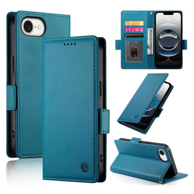 Side Buckle Magnetic Frosted Leather Phone Case, For iPhone 18 Pro / 17 Pro, For iPhone 18 Pro Ma...