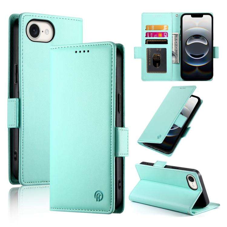 Side Buckle Magnetic Frosted Leather Phone Case, For iPhone 18 Pro / 17 Pro, For iPhone 18 Pro Ma...