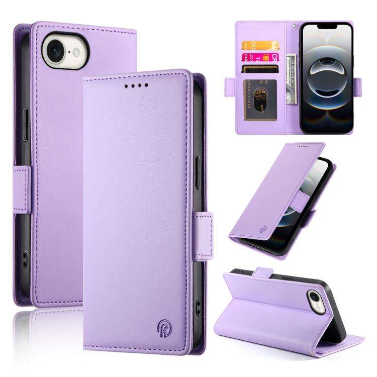 Side Buckle Magnetic Frosted Leather Phone Case, For iPhone 18 Pro / 17 Pro, For iPhone 18 Pro Ma...