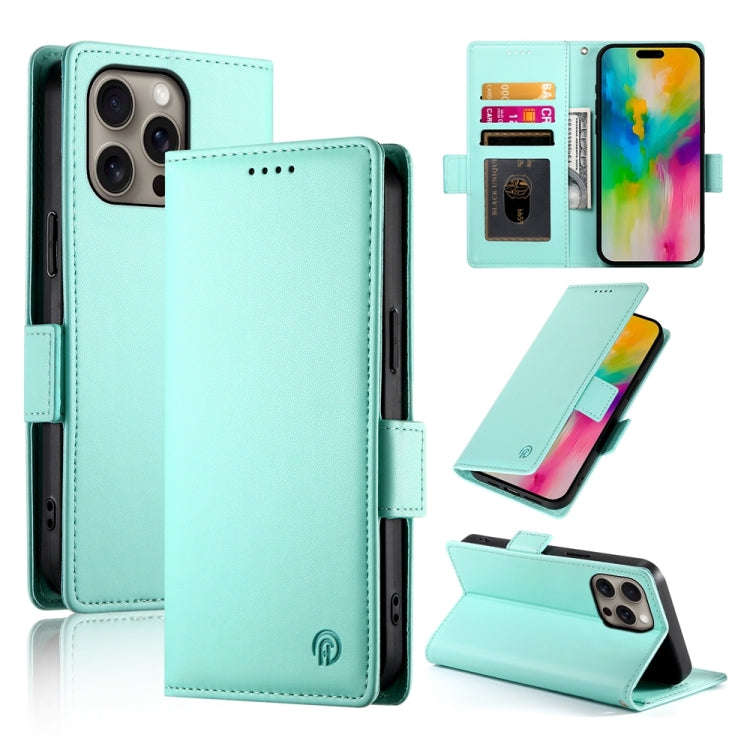 Side Buckle Magnetic Frosted Leather Phone Case, For iPhone 18 Pro / 17 Pro, For iPhone 18 Pro Ma...