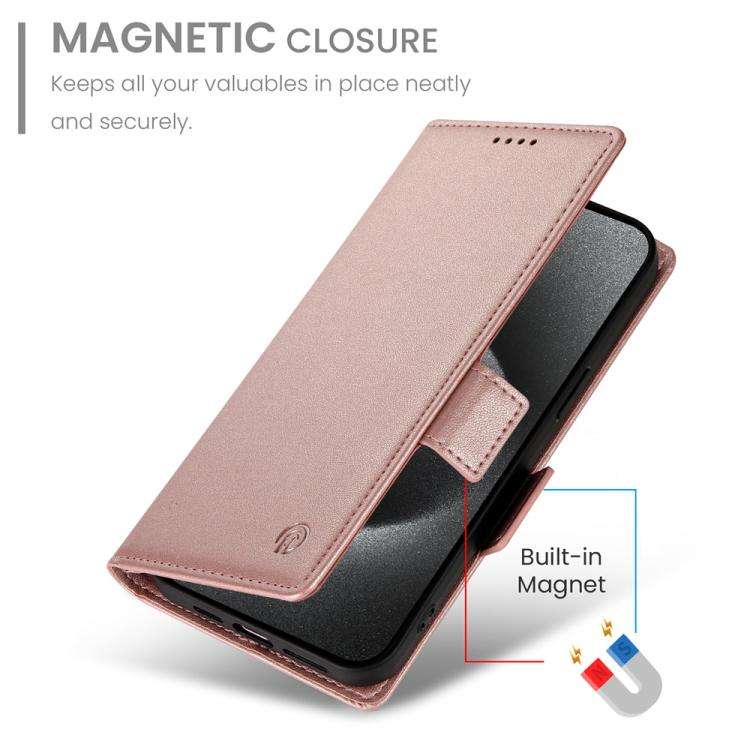 Side Buckle Magnetic Frosted Leather Phone Case, For iPhone 18 Pro / 17 Pro, For iPhone 18 Pro Ma...