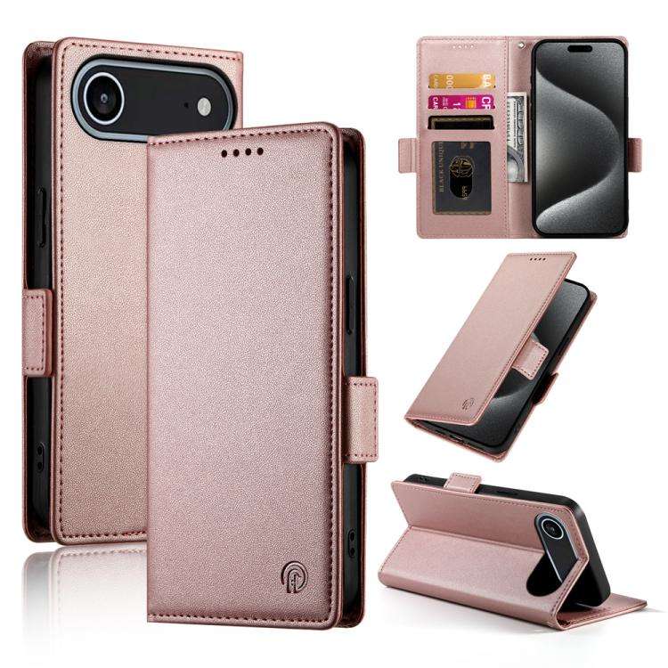 Side Buckle Magnetic Frosted Leather Phone Case, For iPhone 18 Pro / 17 Pro, For iPhone 18 Pro Ma...