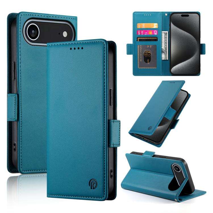 Side Buckle Magnetic Frosted Leather Phone Case, For iPhone 18 Pro / 17 Pro, For iPhone 18 Pro Ma...