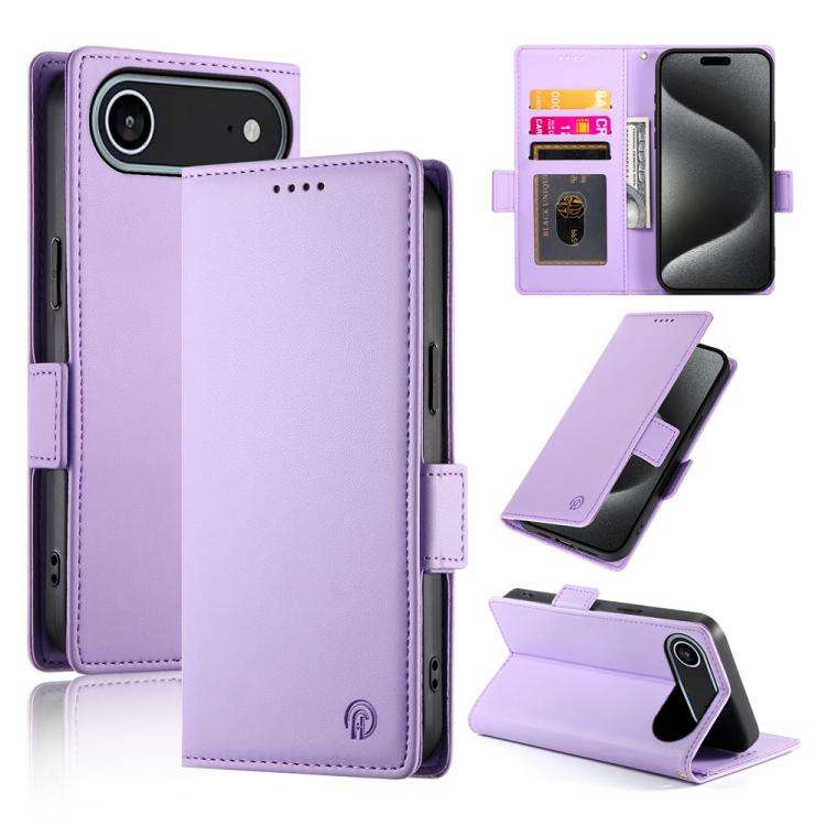 Side Buckle Magnetic Frosted Leather Phone Case, For iPhone 18 Pro / 17 Pro, For iPhone 18 Pro Ma...