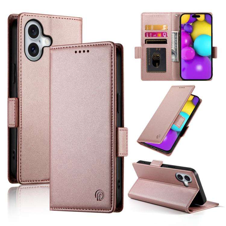 Side Buckle Magnetic Frosted Leather Phone Case, For iPhone 18 Pro / 17 Pro, For iPhone 18 Pro Ma...