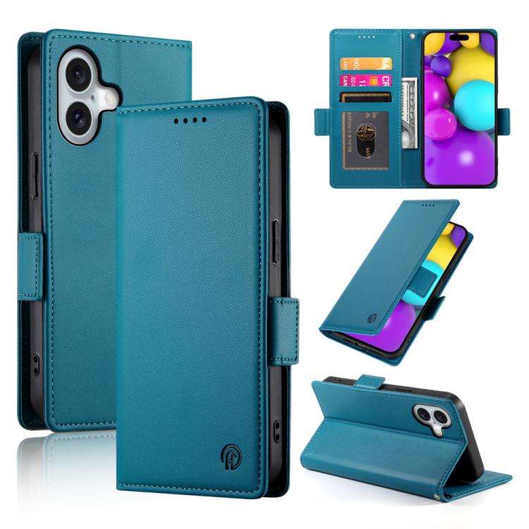 Side Buckle Magnetic Frosted Leather Phone Case, For iPhone 18 Pro / 17 Pro, For iPhone 18 Pro Ma...