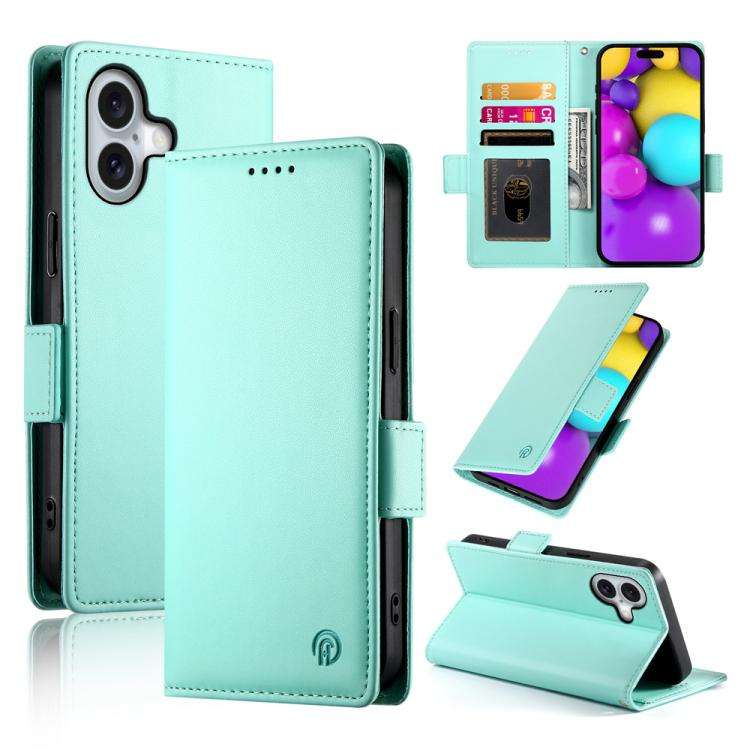 Side Buckle Magnetic Frosted Leather Phone Case, For iPhone 18 Pro / 17 Pro, For iPhone 18 Pro Ma...