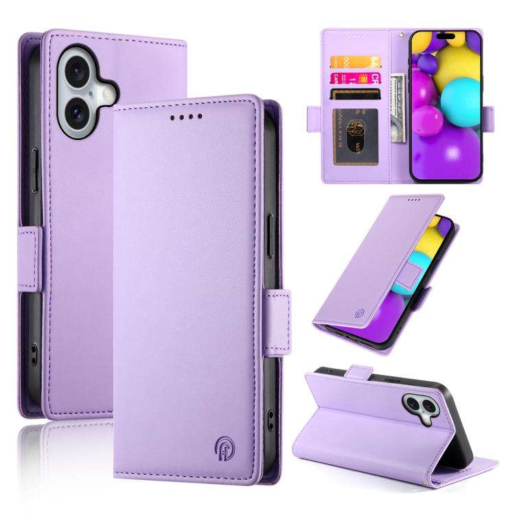 Side Buckle Magnetic Frosted Leather Phone Case, For iPhone 18 Pro / 17 Pro, For iPhone 18 Pro Ma...