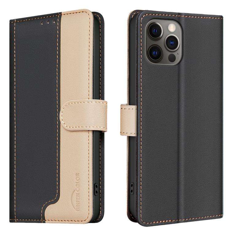 Color Matching RFID Anti-theft Leather Phone Case, For iPhone 15 Pro Max, For iPhone 15 Pro, For ...