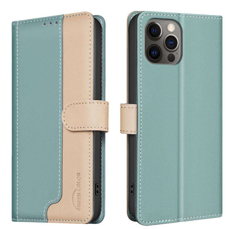 Color Matching RFID Anti-theft Leather Phone Case, For iPhone 15 Pro Max, For iPhone 15 Pro, For ...