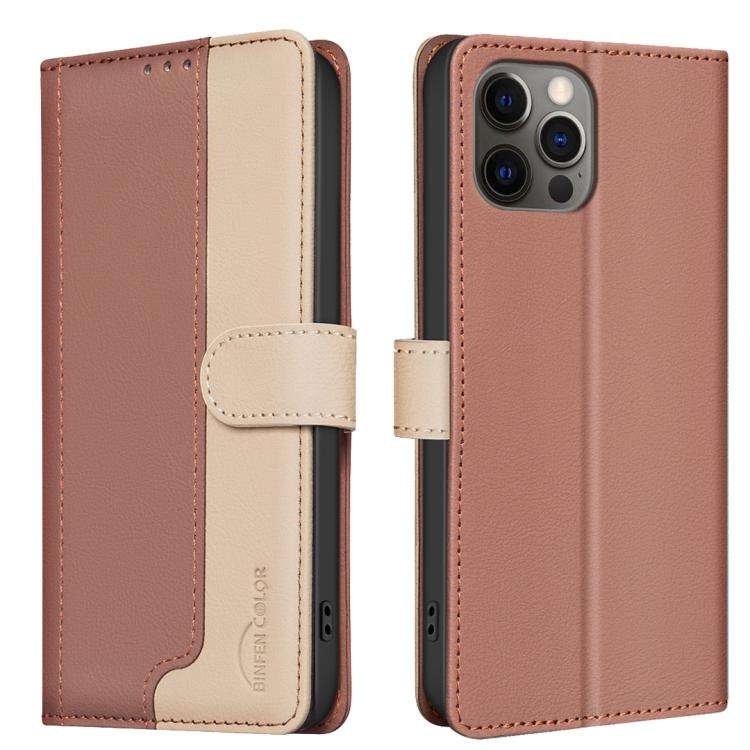 Color Matching RFID Anti-theft Leather Phone Case, For iPhone 15 Pro Max, For iPhone 15 Pro, For ...