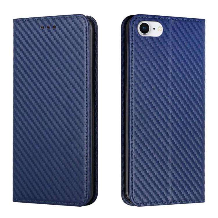 Carbon Fiber Texture Magnetic Flip Leather Phone Case, For iPhone 18 Pro / 17 Pro, For iPhone 18 ...