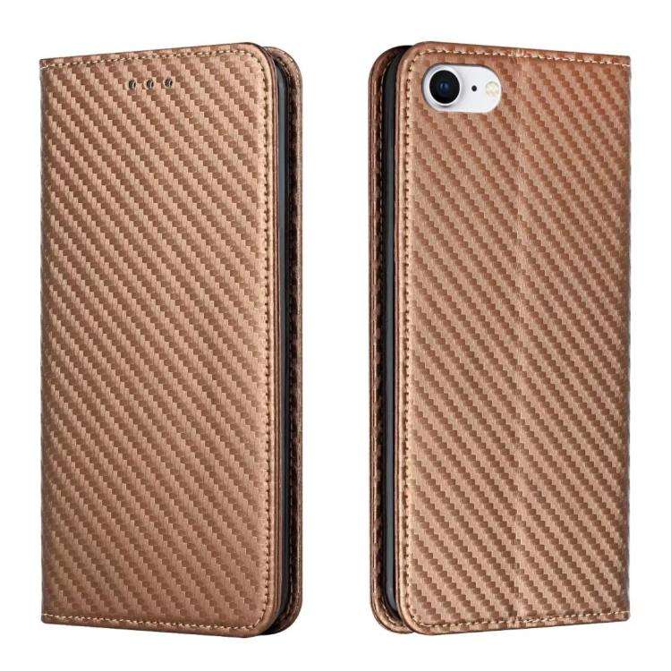 Carbon Fiber Texture Magnetic Flip Leather Phone Case, For iPhone 18 Pro / 17 Pro, For iPhone 18 ...