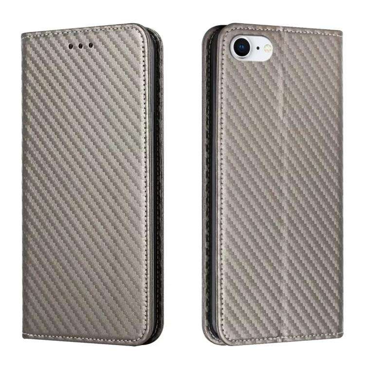 Carbon Fiber Texture Magnetic Flip Leather Phone Case, For iPhone 18 Pro / 17 Pro, For iPhone 18 ...