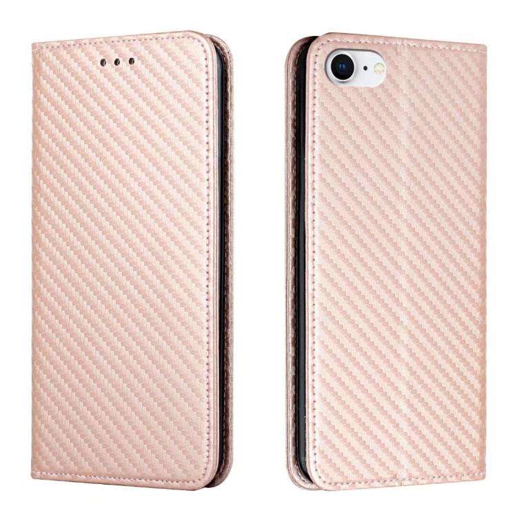 Carbon Fiber Texture Magnetic Flip Leather Phone Case, For iPhone 18 Pro / 17 Pro, For iPhone 18 ...