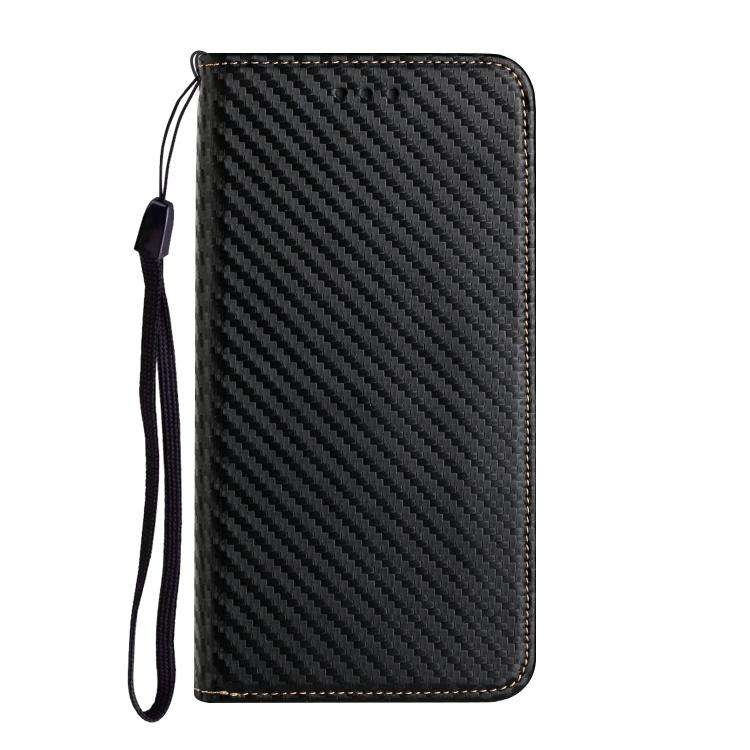 Carbon Fiber Texture Magnetic Flip Leather Phone Case, For iPhone 18 Pro / 17 Pro, For iPhone 18 ...