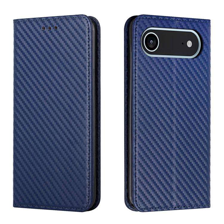 Carbon Fiber Texture Magnetic Flip Leather Phone Case, For iPhone 18 Pro / 17 Pro, For iPhone 18 ...