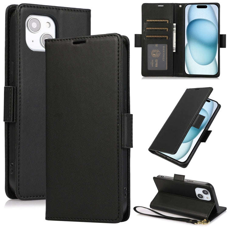 Side Buckle RFID Anti-theft Leather Phone Case, For iPhone 15, For iPhone 14 Plus, For iPhone 14 ...
