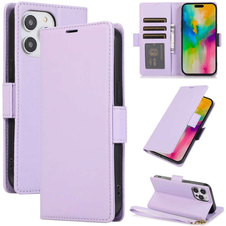 Side Buckle RFID Anti-theft Leather Phone Case, For iPhone 15, For iPhone 14 Plus, For iPhone 14 ...