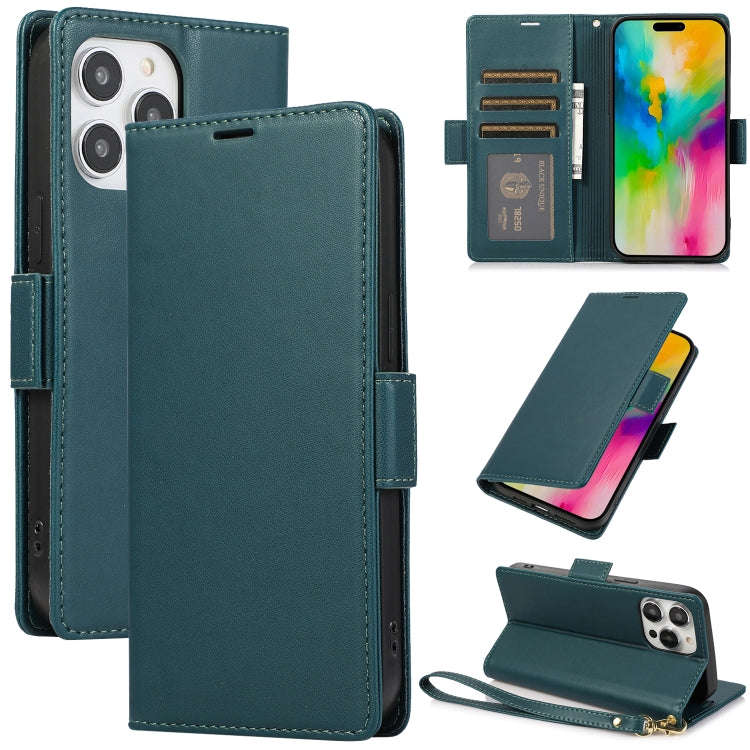 Side Buckle RFID Anti-theft Leather Phone Case, For iPhone 15, For iPhone 14 Plus, For iPhone 14 ...