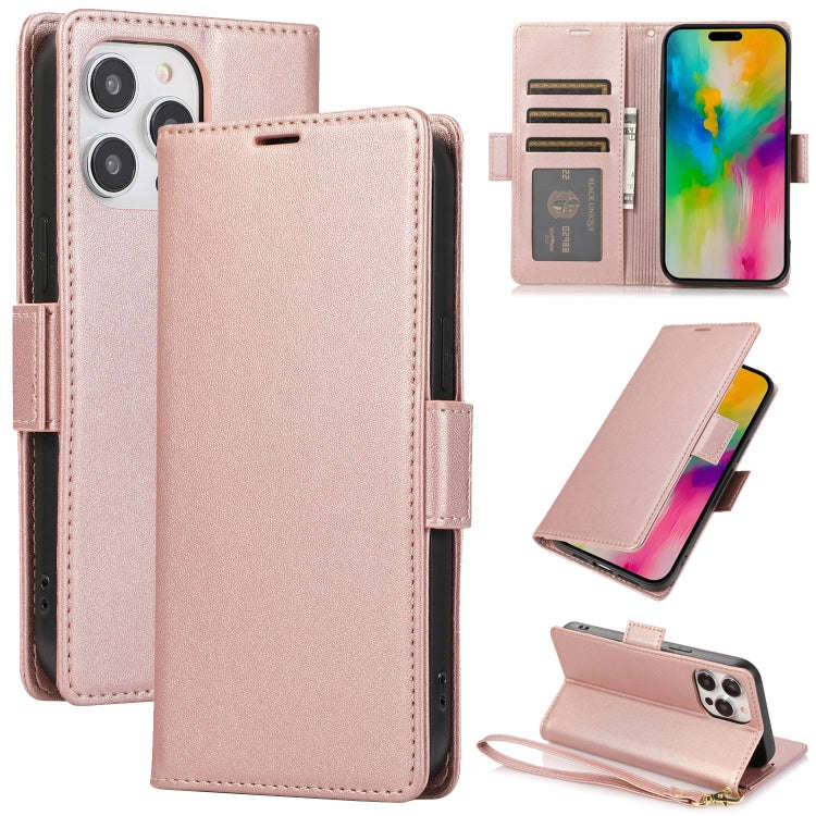 Side Buckle RFID Anti-theft Leather Phone Case, For iPhone 15, For iPhone 14 Plus, For iPhone 14 ...