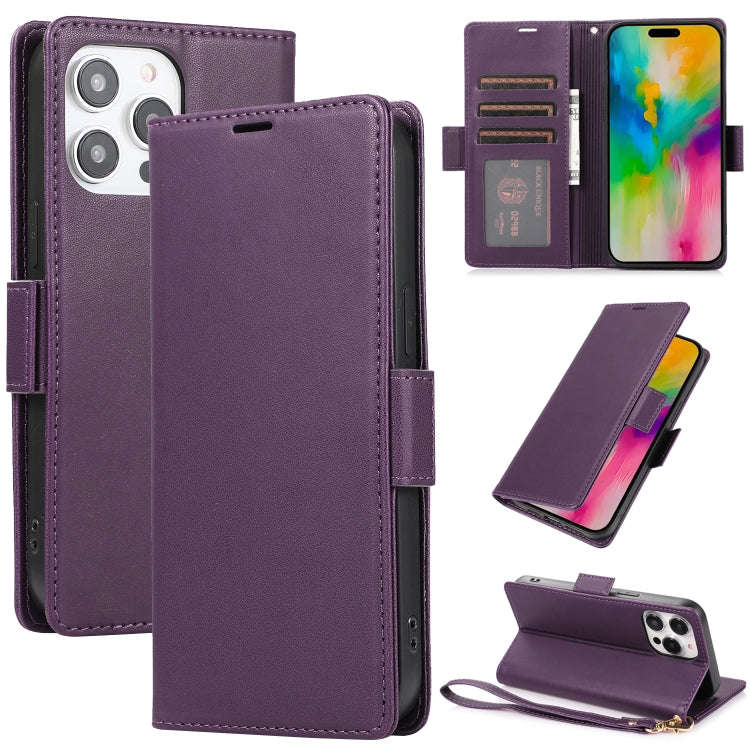 Side Buckle RFID Anti-theft Leather Phone Case, For iPhone 15, For iPhone 14 Plus, For iPhone 14 ...