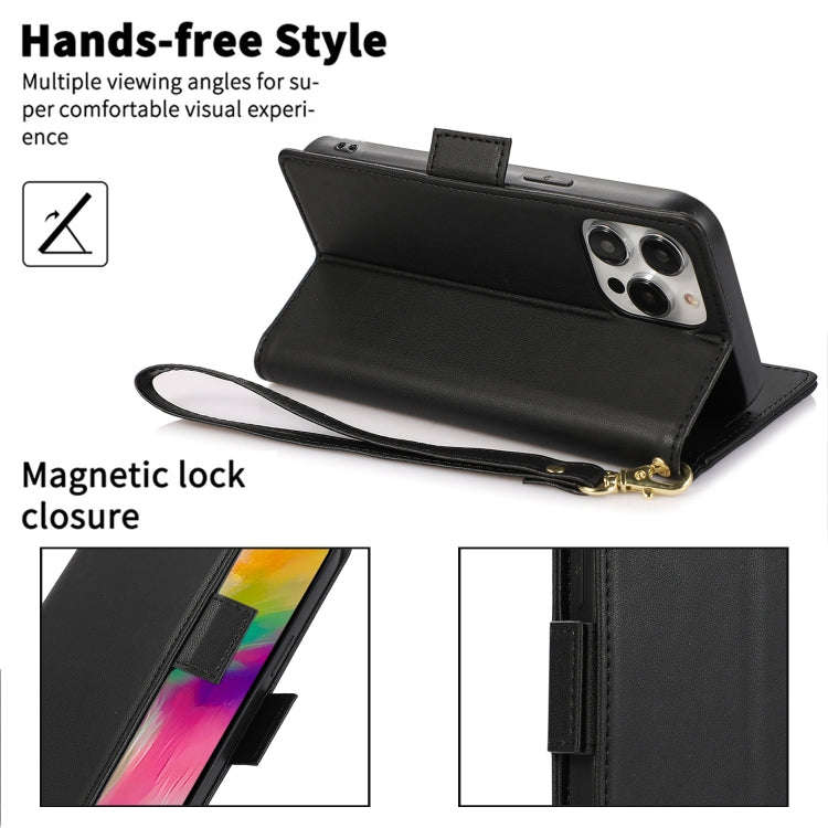 Side Buckle RFID Anti-theft Leather Phone Case, For iPhone 15, For iPhone 14 Plus, For iPhone 14 ...
