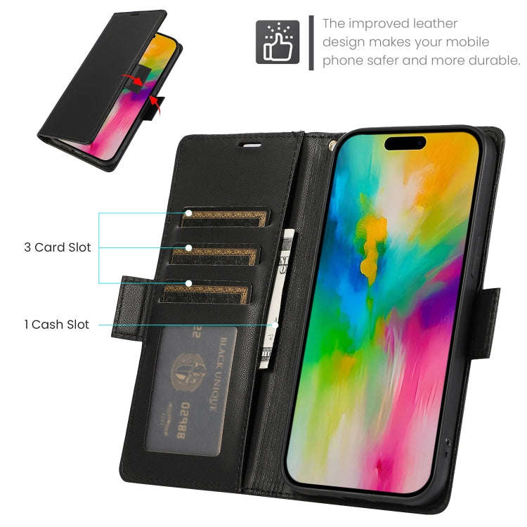 Side Buckle RFID Anti-theft Leather Phone Case, For iPhone 15, For iPhone 14 Plus, For iPhone 14 ...