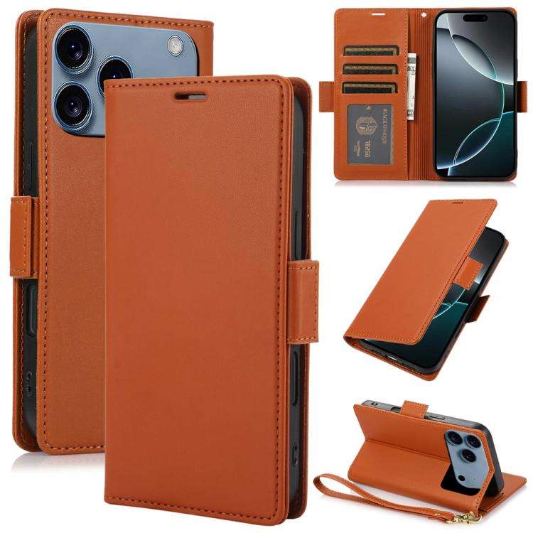 Side Buckle RFID Anti-theft Leather Phone Case, For iPhone 18 Pro / 17 Pro, For iPhone 18 Pro Max...