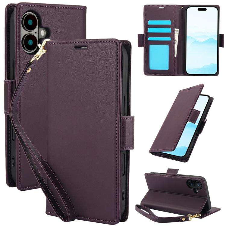 Side Buckle RFID Anti-theft Leather Phone Case, For iPhone 18 Pro / 17 Pro, For iPhone 18 Pro Max...